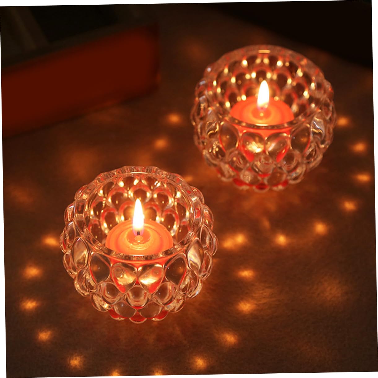 Alipis Zestaw 6 Szklanych Świeczników Typu Tealight Do Domowych Wesel I Romantycznych Aranżacji
