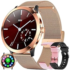 Smartwatch Dames, Fitness Tracker Horloge, IP68 Waterdichte Smart Watch met Bellen/Kiezen via Bluetooth, Stappenteller…