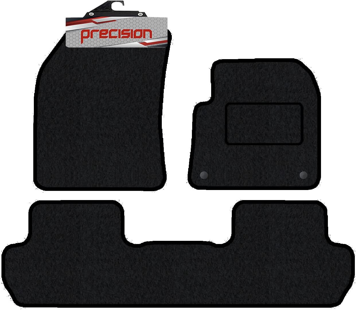 Carsio Rubber Car Mats For Peugeot 5008 2017 To 2024 Tailored Fit Floor Mat Set Complete Accessory Black Custom Fitted - All Weather & Heavy Duty