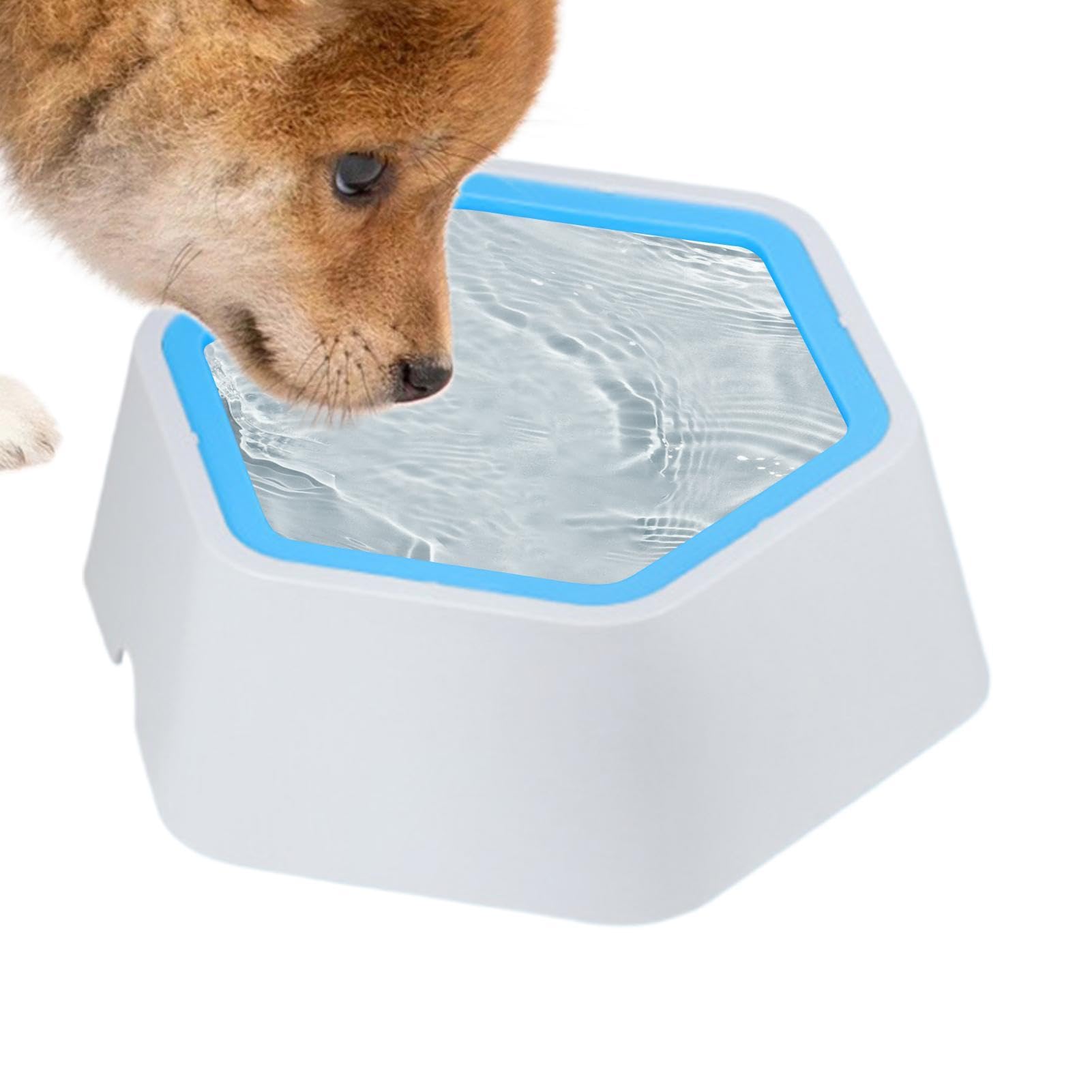 Cuenco para agua para perros, 800 ml, cuenco para beber con bandeja flotante, cuenco antideslizante para gatos, para salón, casa, interior, patio, patio, viajes, vacaciones y escapadas de fin