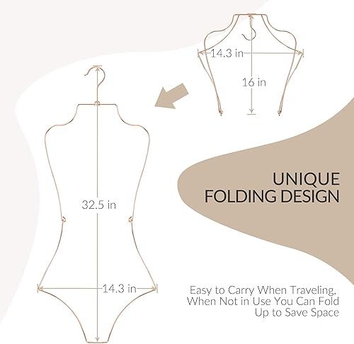 Miniatura 6 de ZEDODIER Colgador para traje de baño, estante colgante de lencería, gancho giratorio superior, diseño plegable