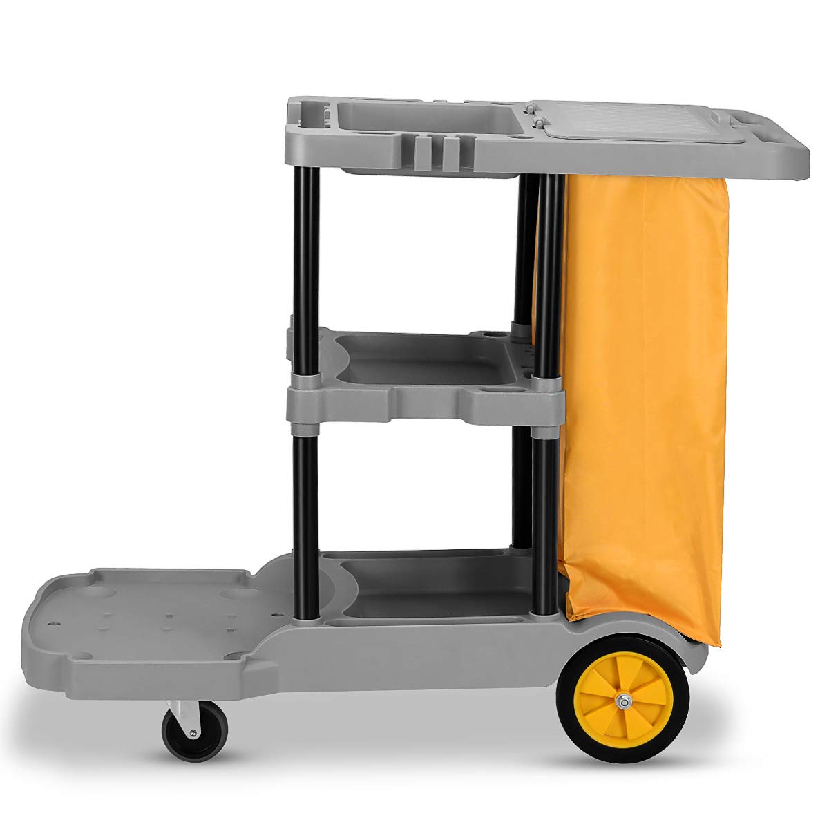 Buy Goplus Commercial Janitorial Cart Heavy Duty Cleaning Utility Cart