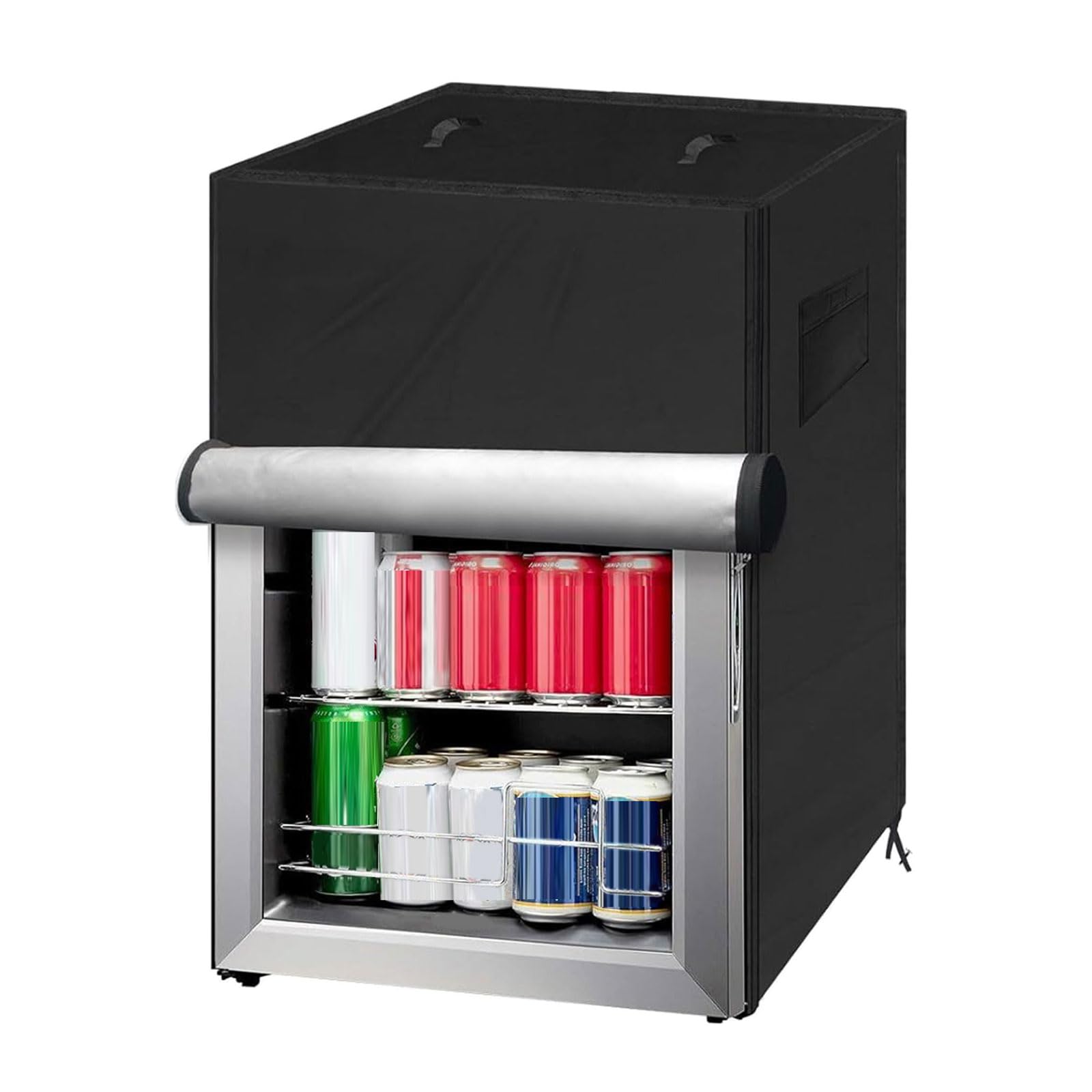 Buxuaaaa Sturdy Uprights Refrigerator Cover 210D Polyester Waterproof Design Fits Most 85-liter Compacts Freezer Models ‌Waterproof Uprights Freezer Cover‌