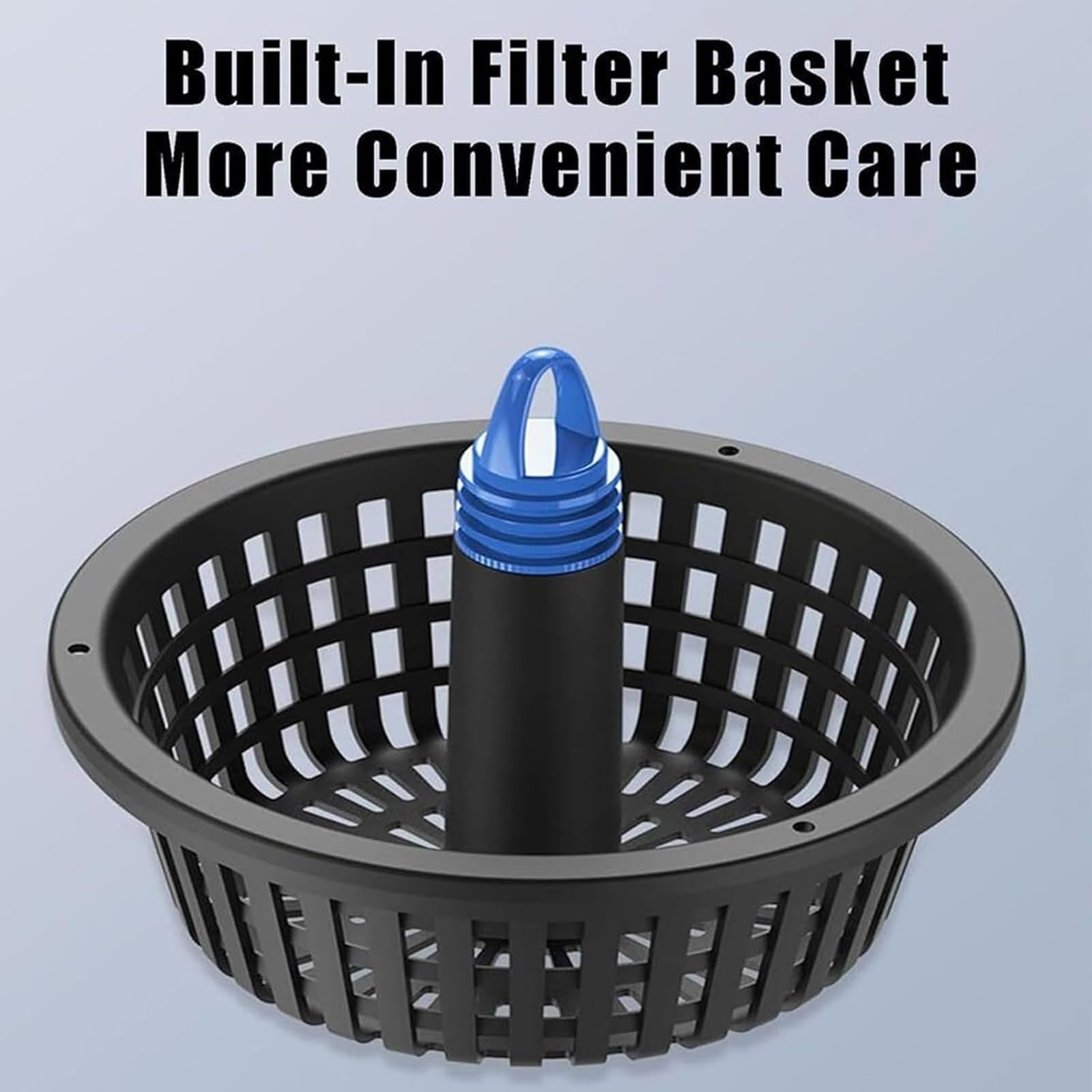 Skimmer Flotante para estanques de Peces de 45 W, clarificador y Fuente | Limpiador flotante para estanques con succión de 2500 L/H, 3 modos de fuente, cesta de filtro de 1,2 L