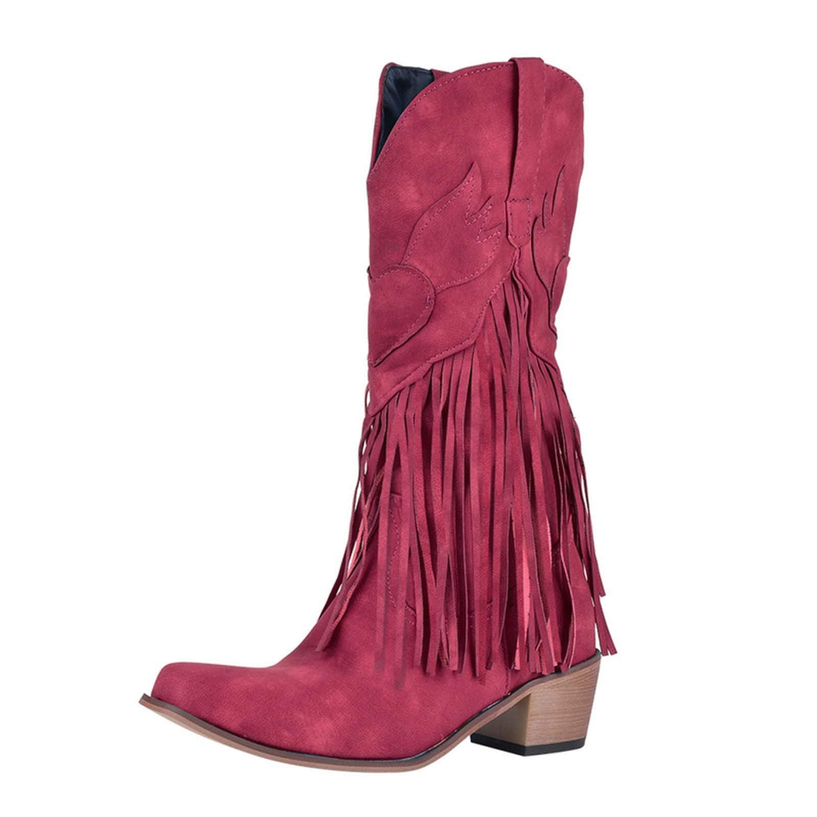 Stivali Donna Casual Lunghi con Cerniera Laterale E Lacci con Motivo Stampato Giardino Impermeabili Stivali Texani Stivaletti da Pioggia in Pelle Antiscivolo Leggero Antiscivolo Scarpe