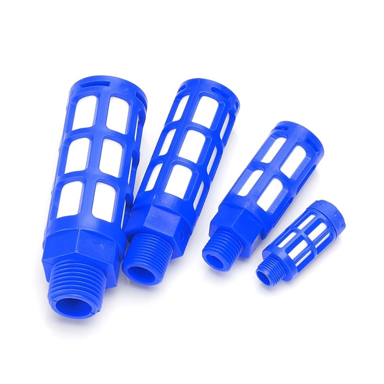 Silencieux pneumatique Lot de 1 à 10 silencieux d'échappement en plastique, filtre anti-bruit pneumatique, filetage mâle 1/8, 1/4, 3/8, 1/2, for électrovanne(G1-Black,Quantityx5)