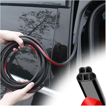 52.5Ft Car Door Seal Strip,Double Layer 5-Hole Automotive Weather Stripping