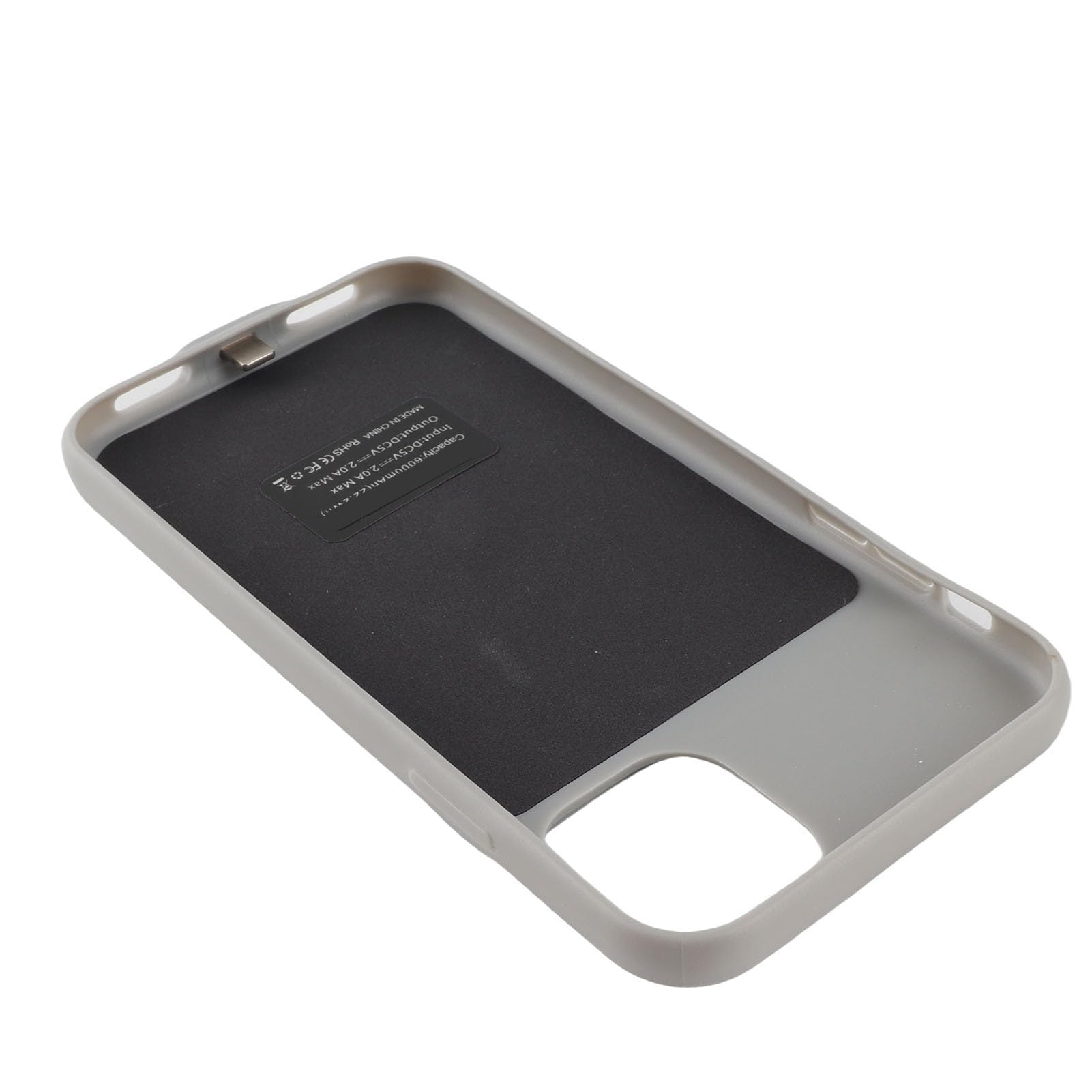Coque de Batterie de Téléphone 6000 Mah, Chargeur Portable Mince et étendu pour 11, Quatre Indicateurs LED, Voyage/Camping/Utilisation en Extérieur, Matériau ABS (Blanc)