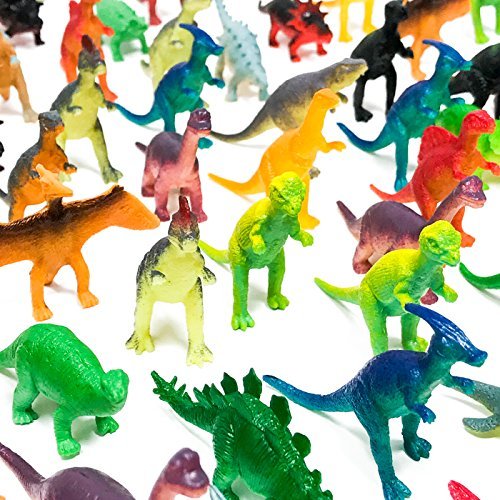 Boley 150 Pack Miniature Dinosaur Toy Set Colorful Mini Plastic