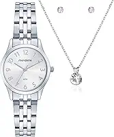 Kit Relógio Mondaine Prata Feminino 32608L0MKNE2K1 semi-joias