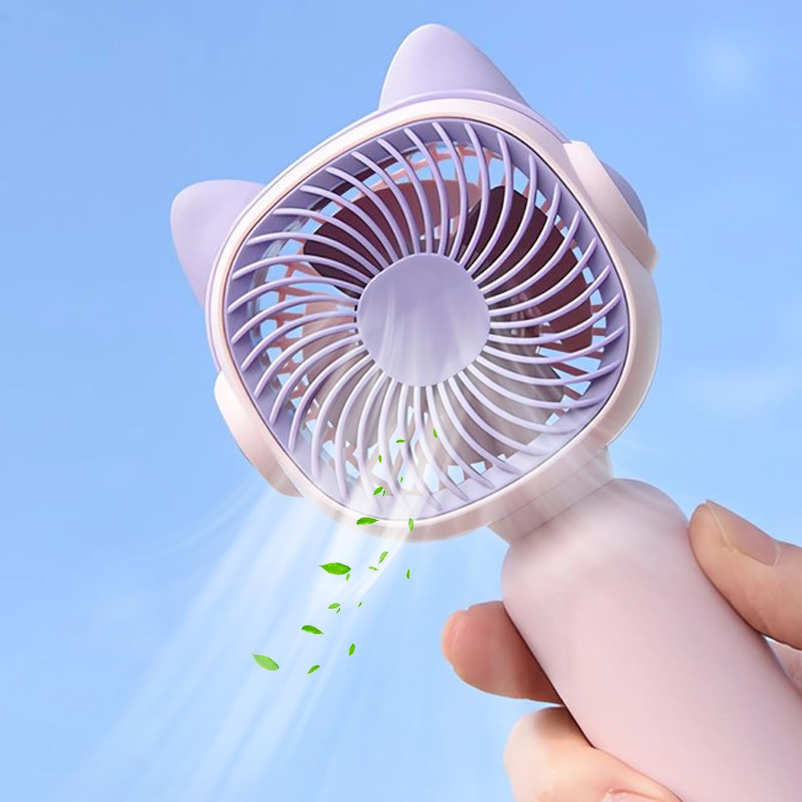 OYDAS Portable Handheld Fan, Rechargeable Portable Fan,desk fan,Cute Personal Small Electric Fan Portable Charging Phone Stand Making Fan with 3 Speed for Home/Office/Travel (cc20)