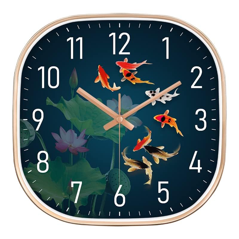 STAR WORK Quartz 12 Inches Premium Wall Clock for Home Stylish Latest Modern Design | Non Ticking Silent Wall Clock - Zero Sound & Disturbance Analog Clock (Lotus Square)