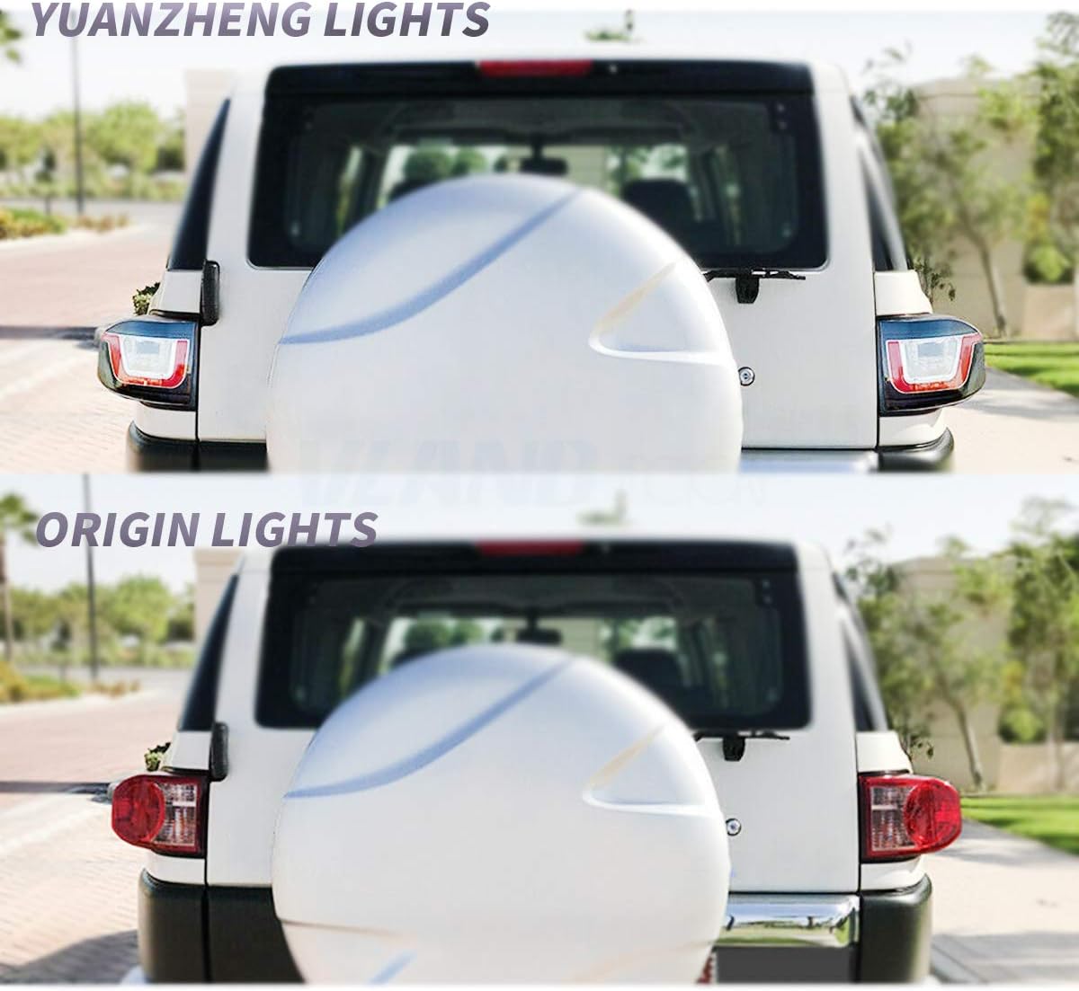 YUANZHENG Tail Lights For Toyota FJ Cruiser 2007-2022, Plug & Play, Driver Side and Passenger Side Rear Lamps Assembly
