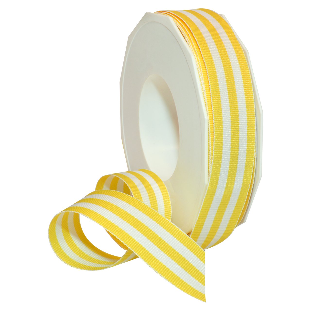 Morex Ribbon Polyester Grosgrain Striped Decorative Ribbon, Rainbow