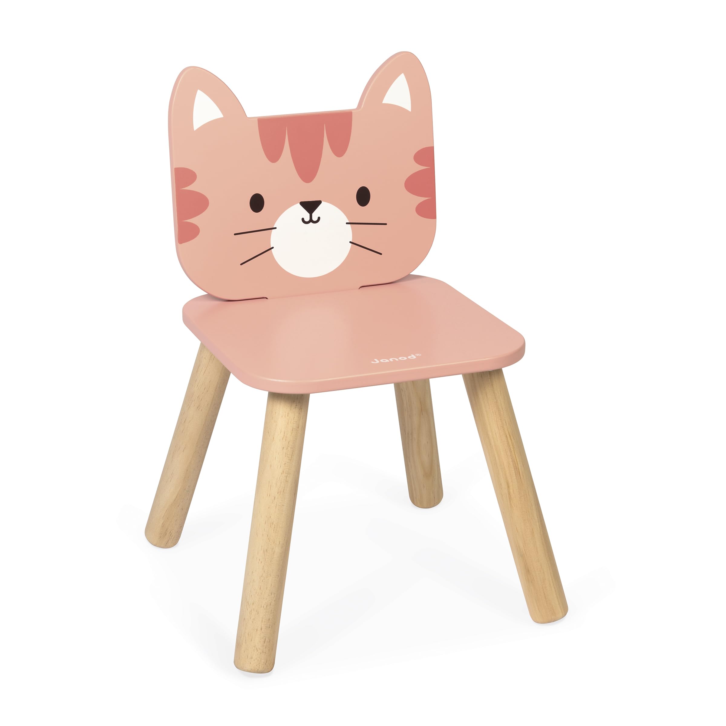 Janod Silla Infantil de Madera para Niños 32x32x47 cm 18 Meses Gato