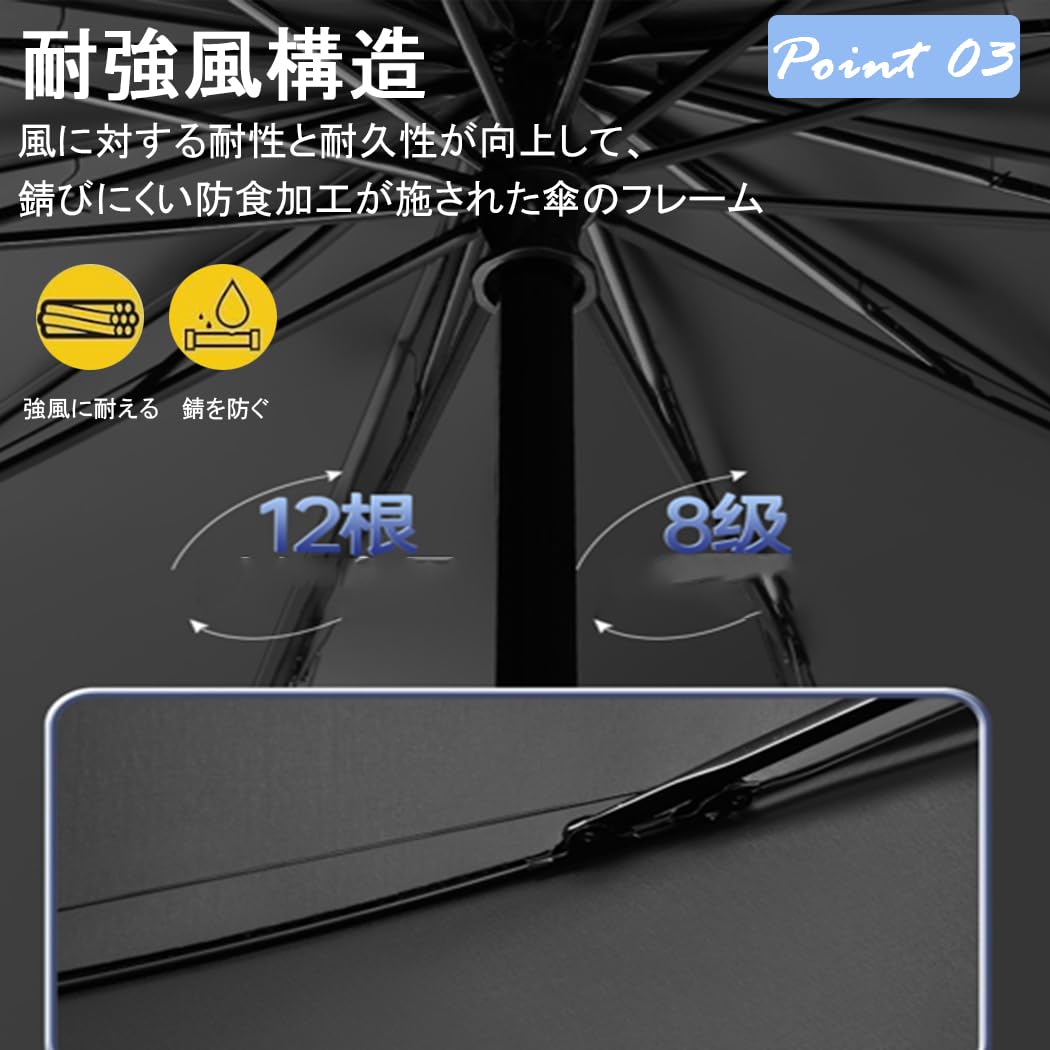【超大サイズ・12本骨】 折りたたみ傘 メンズ傘 大きい 直径130CM 逆折り式 折り畳み傘 風に強い 超撥水 遮光 特大 メンズ レディース 晴雨兼用 梅雨対策 台風対応 紫外線遮蔽