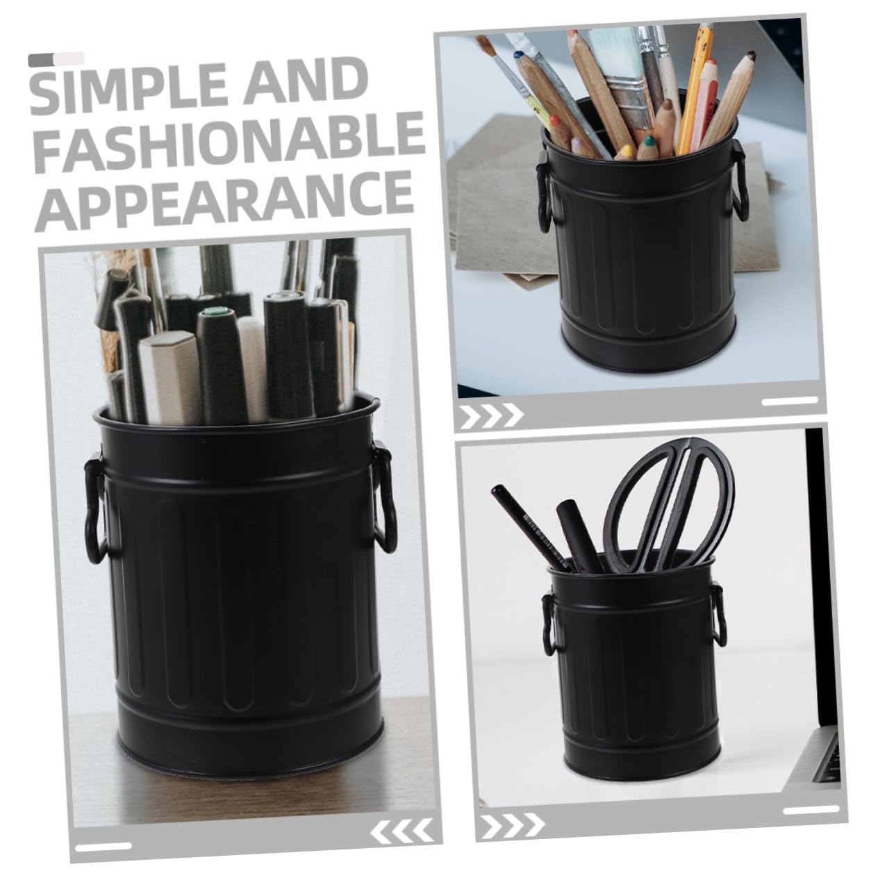 EXCEART 8pièces Organisateur De Bureau Pour Crayons Pot à Et Support De Pinceaux De Maquillage Accessoire De Décoration De Table Multifonctionnel