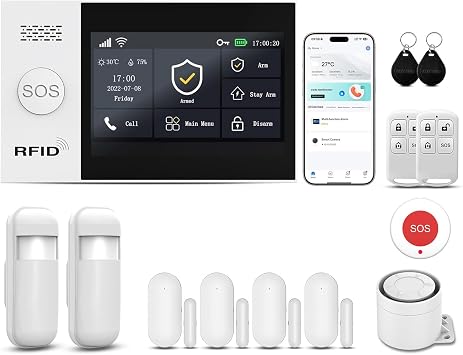 Home Security Systems Alarm System for Home Security GSM/4G+WiFi 13-Piece