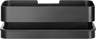 Blomus -NEXIO- Duschkorb, praktischer Halter für die Dusche, breites Gummiband im Inneren, 25 x 12 cm, Farbe Black (66330)