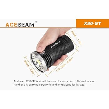 ACEBEAM X80-GT 送料無料　値下げ可能 Acebeam X80-GT Flashlight/Searchlight -32,500 Lumens -18 x C