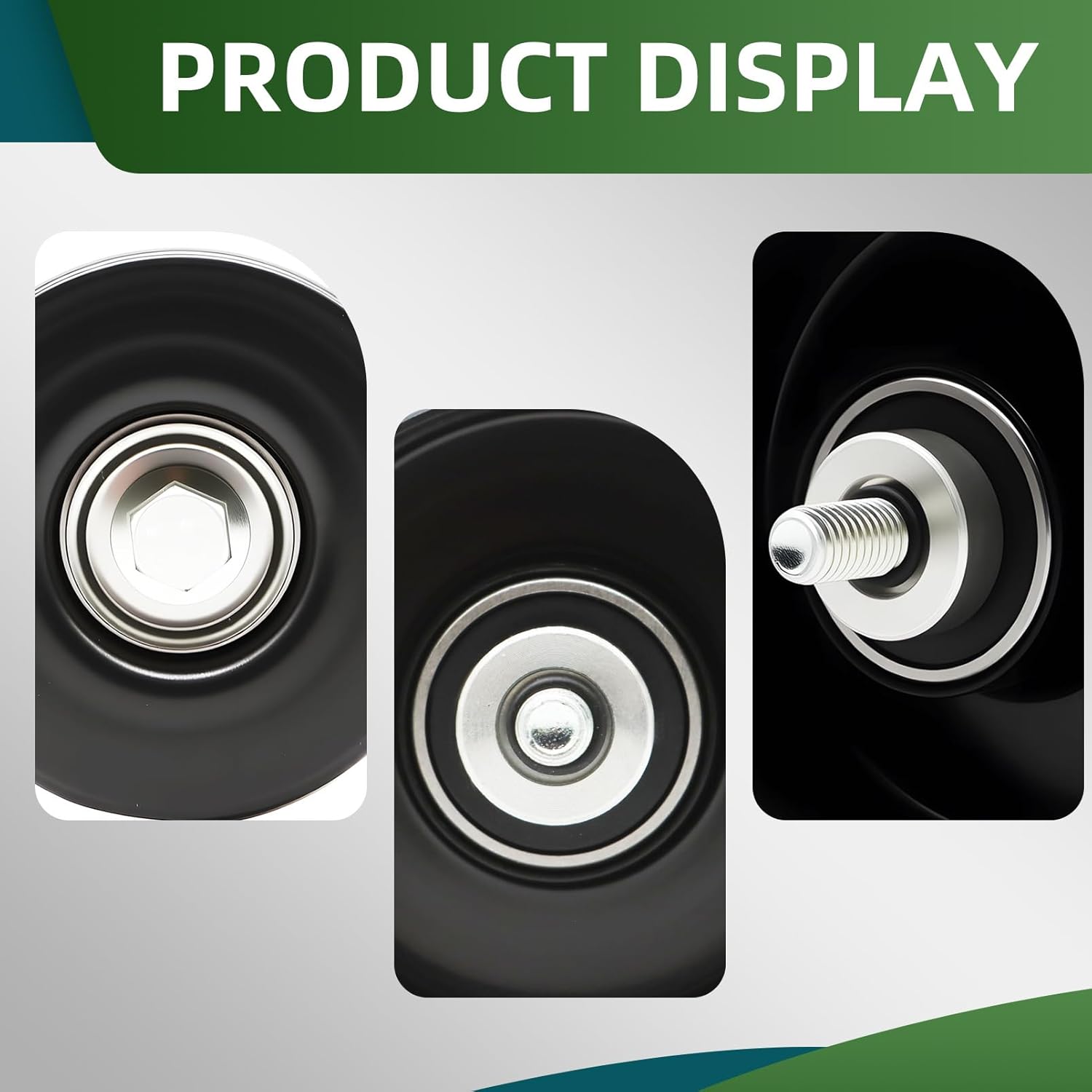 Serpentine Belt Drive Tensioner Pulley Component Kit Compatible with Avalanche Escalade Silverado 1500/2500/3500 Sierra 1500 Yukon 4.8L 5.3L 6.0L V8 Replace 90K-38158C 12555609 12626222