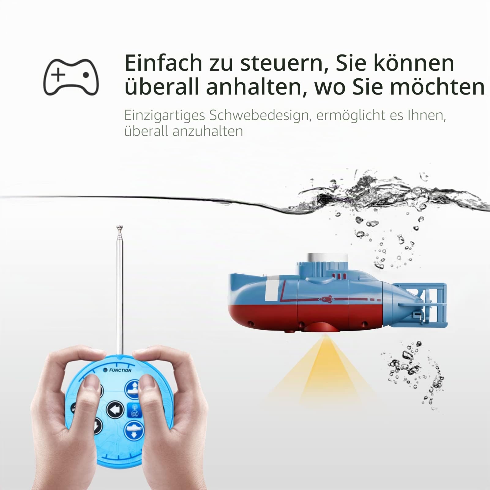 Mini U-Boot RC Boot Fernbedienung Wasserdichtes Spielzeug für Kinder