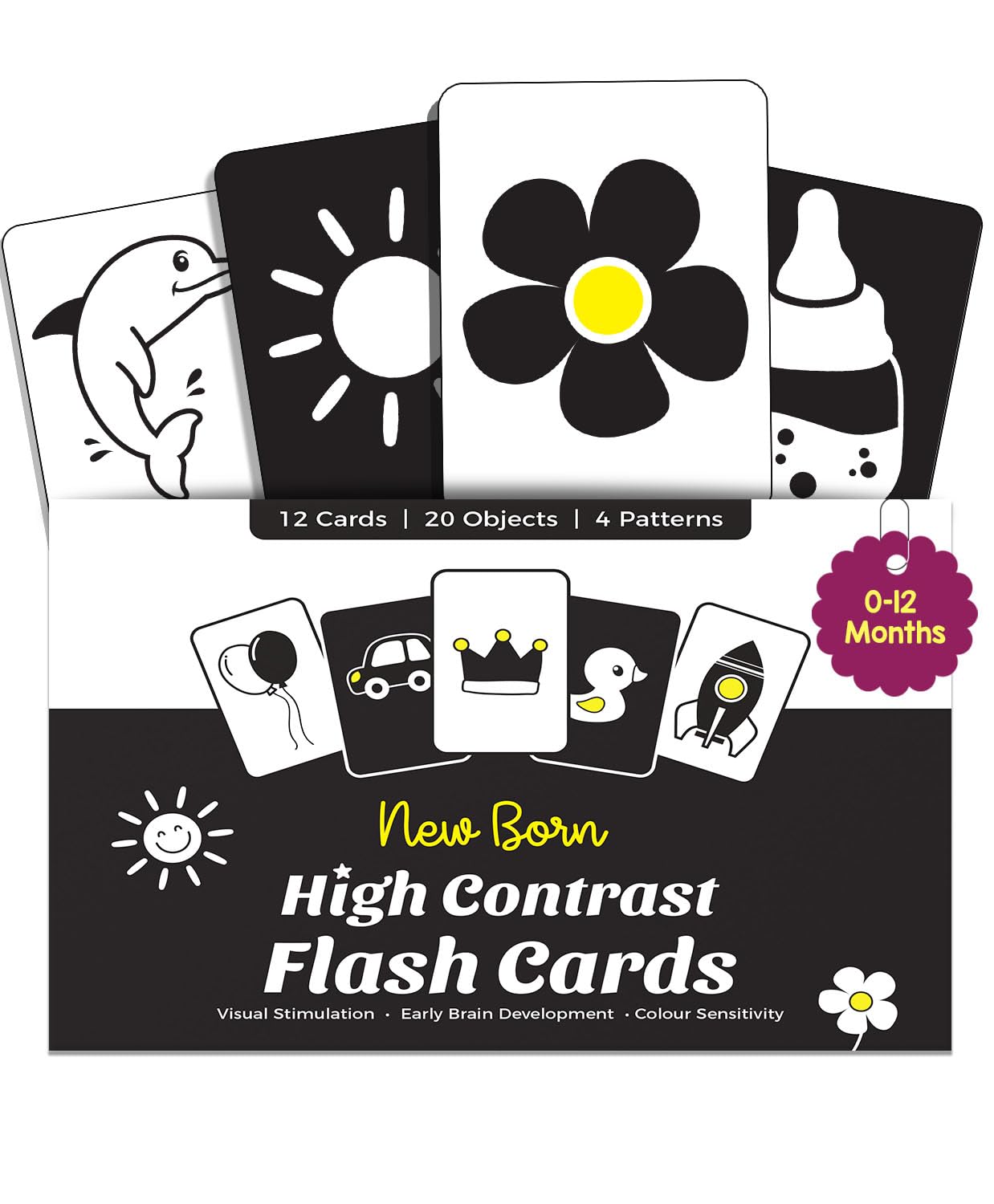 Target Publications New Born Flash Cards for Infant Children Age 0-12 Months | High Contrast Black & White - 12 Cards, 20 Objects, 4 Patterns | Visual Stimulation & Sensory Development for Babies (B0DDTGVMCV) Amazon Price History, Amazon Price Tracker