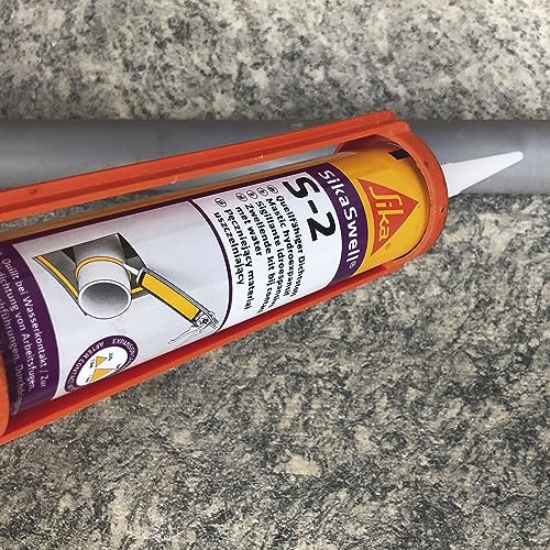 Sika Swell S-2 Dichtmasse wasserdicht, 3x 300ml Oxydrot mit 5 Düsenspitzen