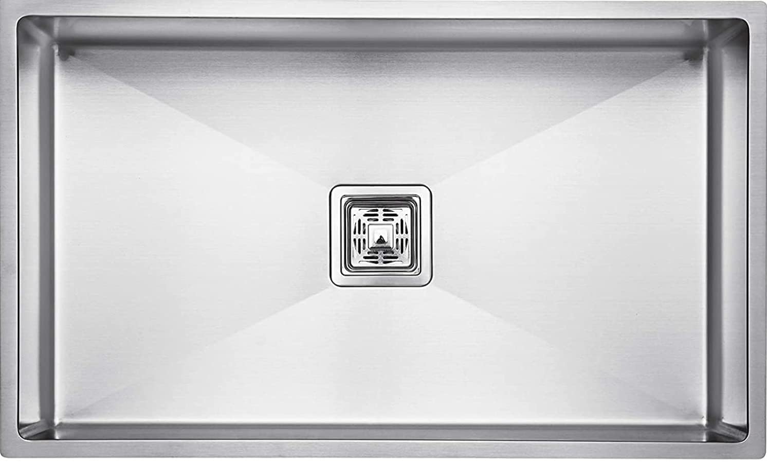 Asttonusยฎ Single Bowl Kitchen Sink (27x20 Inch, Square Coupling) Premium Grade Stainless Steel | Extra Thick | Deep & Spacious | Soundproof Rubber Pads | Anti-Condensation Undercoating | Matte Finish