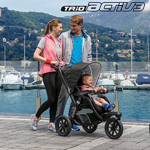 Chicco Trio Activ3 Kinderwagen 3 in 1 Modulares Baby Travel System mit Kit Car, 3-Rad Kinderwagen, Kinderwagenaufsatz und Babyschale Gruppe 0+, mit klappbarem, kompaktem Verschluss