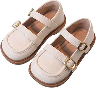 Sandálias para meninas, adorável, princesa, festa, vestido de princesa, sapatos de princesa, sandálias infantis de couro para meninas (branco, 7,5 infantil)