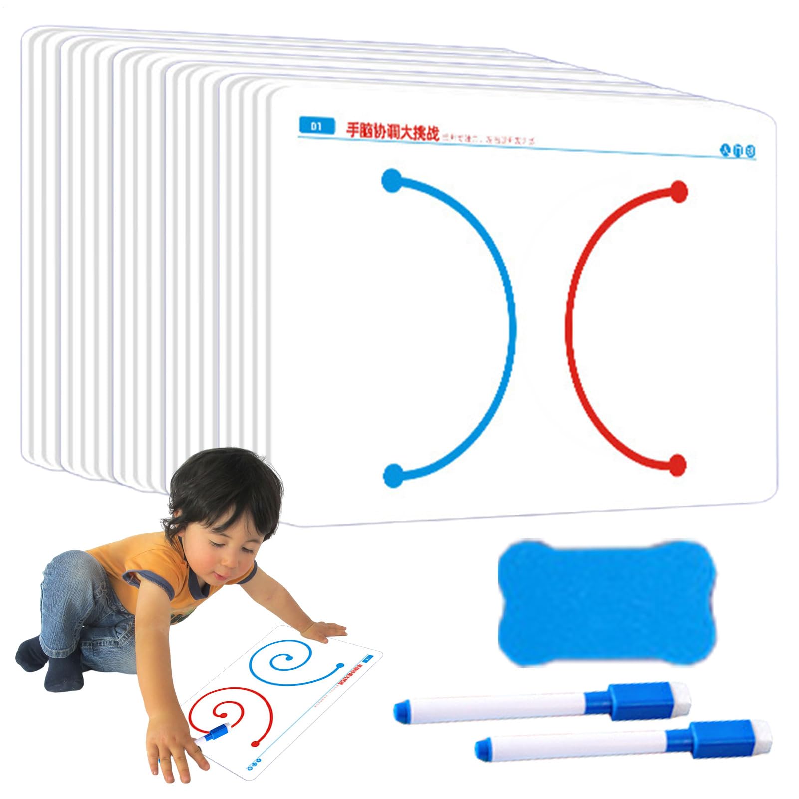 Brain Training Card – Paper 21x14cm | Sharpness Flash Card | BrainTraining Stimulating Sensory DevelopmentCard | Cognitive Skill and Sensory Development Game for Kids, Teens and Adults, Educational Le