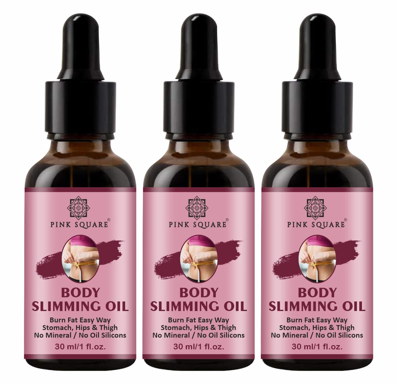 Green Tea & Garcinia Extract Natural Body Fat Slimming Oil To Loss Weight Pack of 3 of 30ML(90ML)-image-42