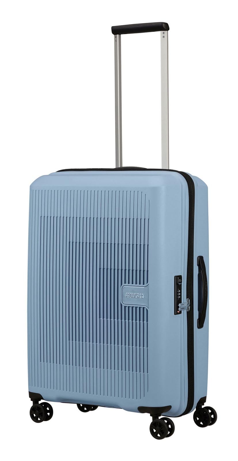 American Tourister Aerostep - Spinner M, Expandable Case, 67 cm, 66.5/72.5 L, Gray (Soho Grey)