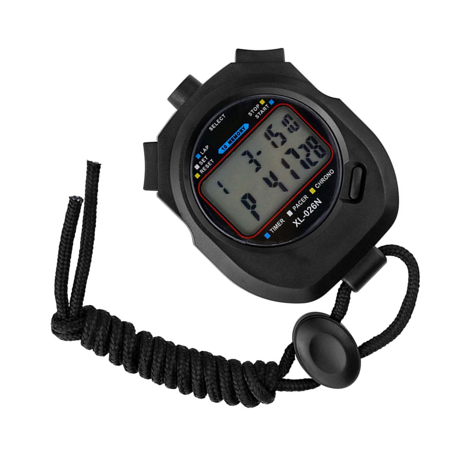 Sports Stopwatches Double Line Display 10 Memory Slots Ergonomic Wristband for Trainer and Fitness Tracking Indoor Outdoor Sports Timers