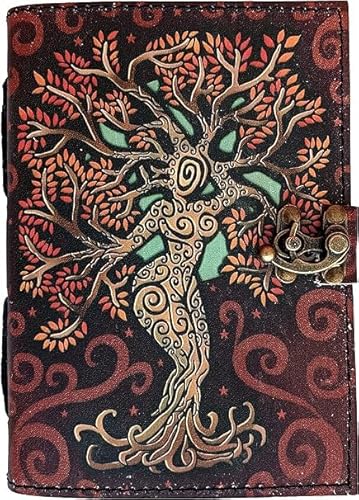 Diario de Piel Roja Hecho a Mano 6x8 Pulgadas Diario de Piel Roja Hecho a Mano 6x8 Pulgadas