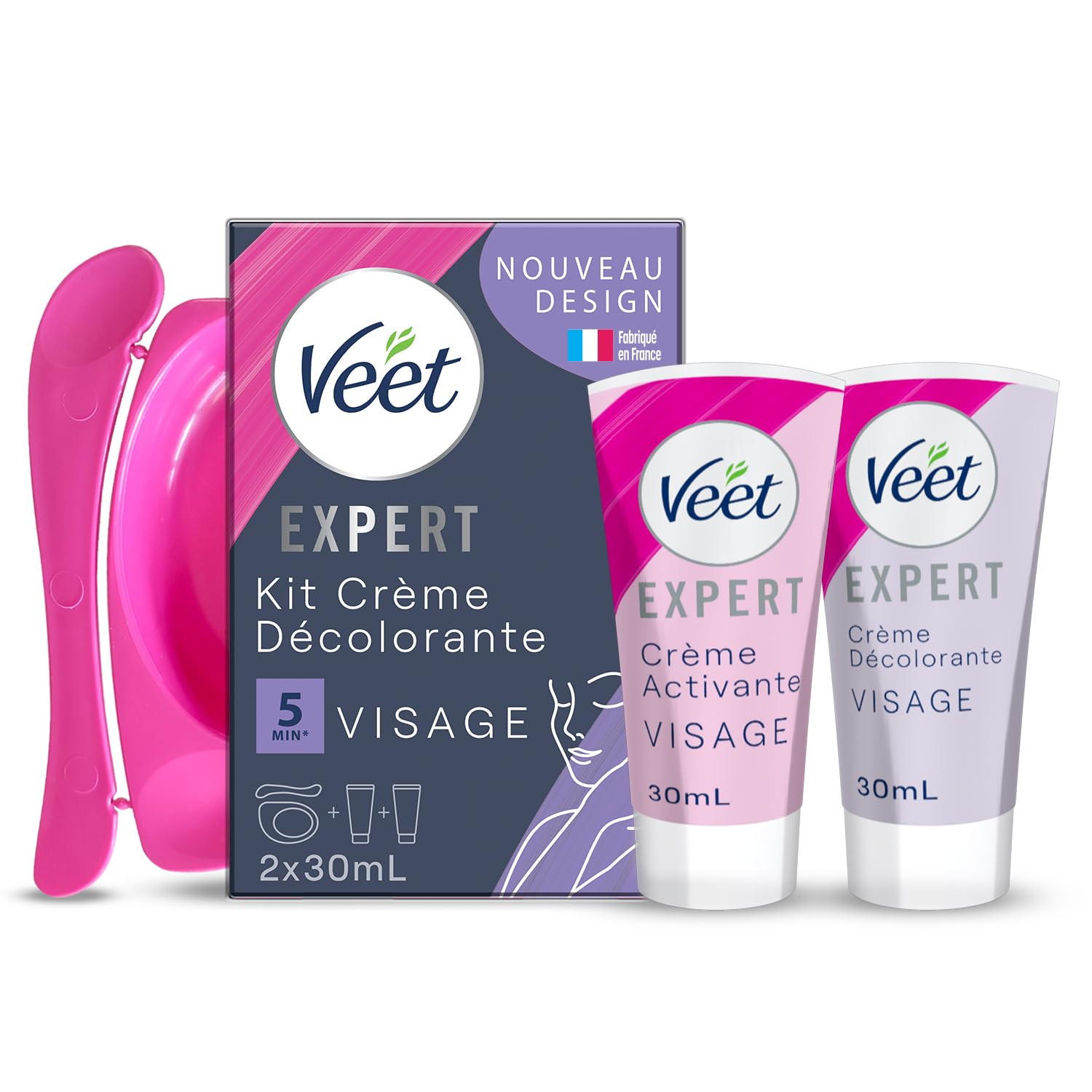 Veet Specjalny krem do mycia twarzy - 2 x 30 ml - Zestaw 2 szt