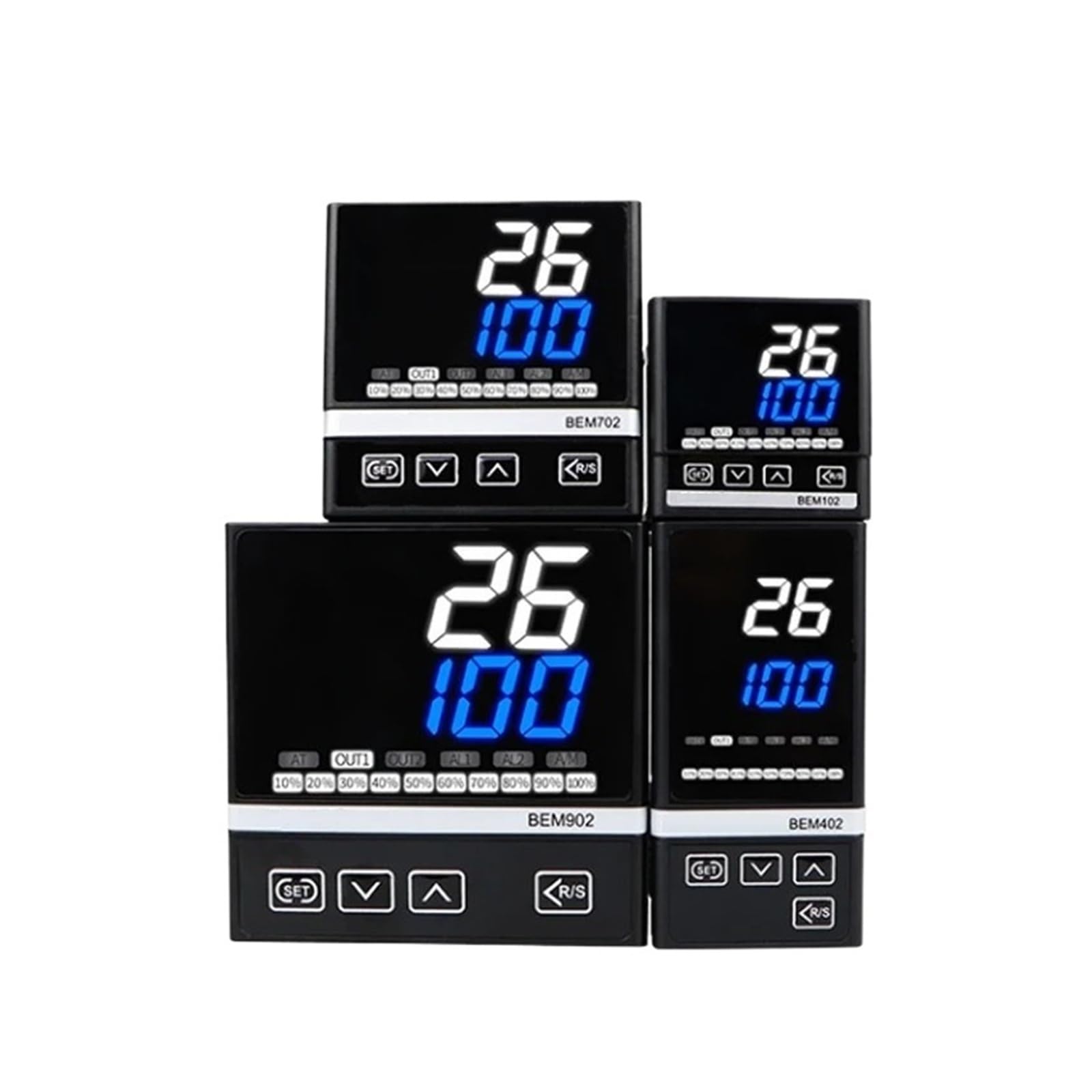 Controlador de Temperatura Controlador de Temperatura con Pantalla Digital Inteligente y Ajuste PID de múltiples entradas, 48 ​​x 48(50x50 K SSR)