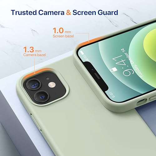 Miniatura 1040 de Miracase - Funda diseñada para iPhone 11 con protector de pantalla, funda de goma de silicona líquida, protección total contra caídas y a prueba