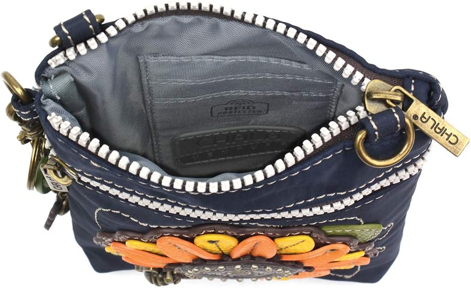 CHALA Crossbody RFID Cell Phone Purse - Women Nylon/Faux Leather Multicolor Handbag with Adjustable Strap Venture - Image 5