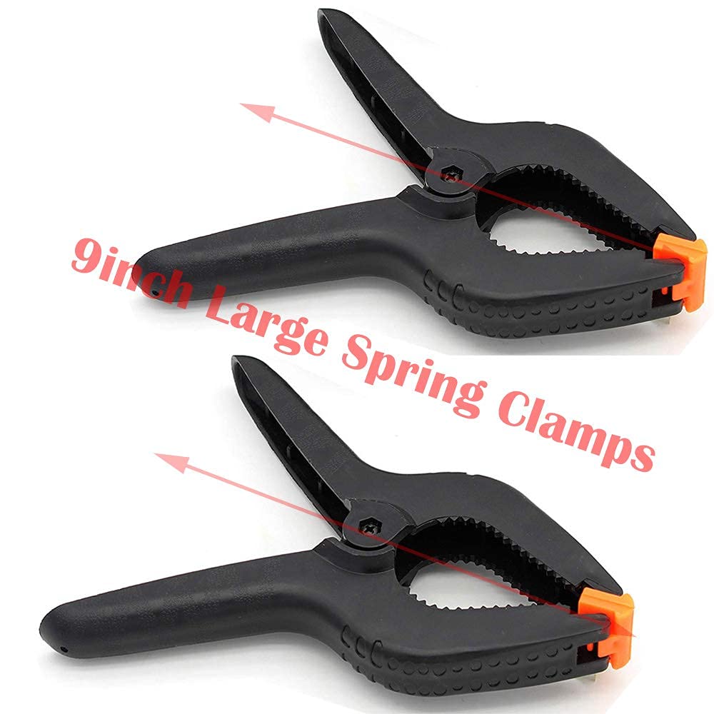 5 x Terry Tool Clips Black Plastic Coated Spring Steel Grips Dia. 13MM