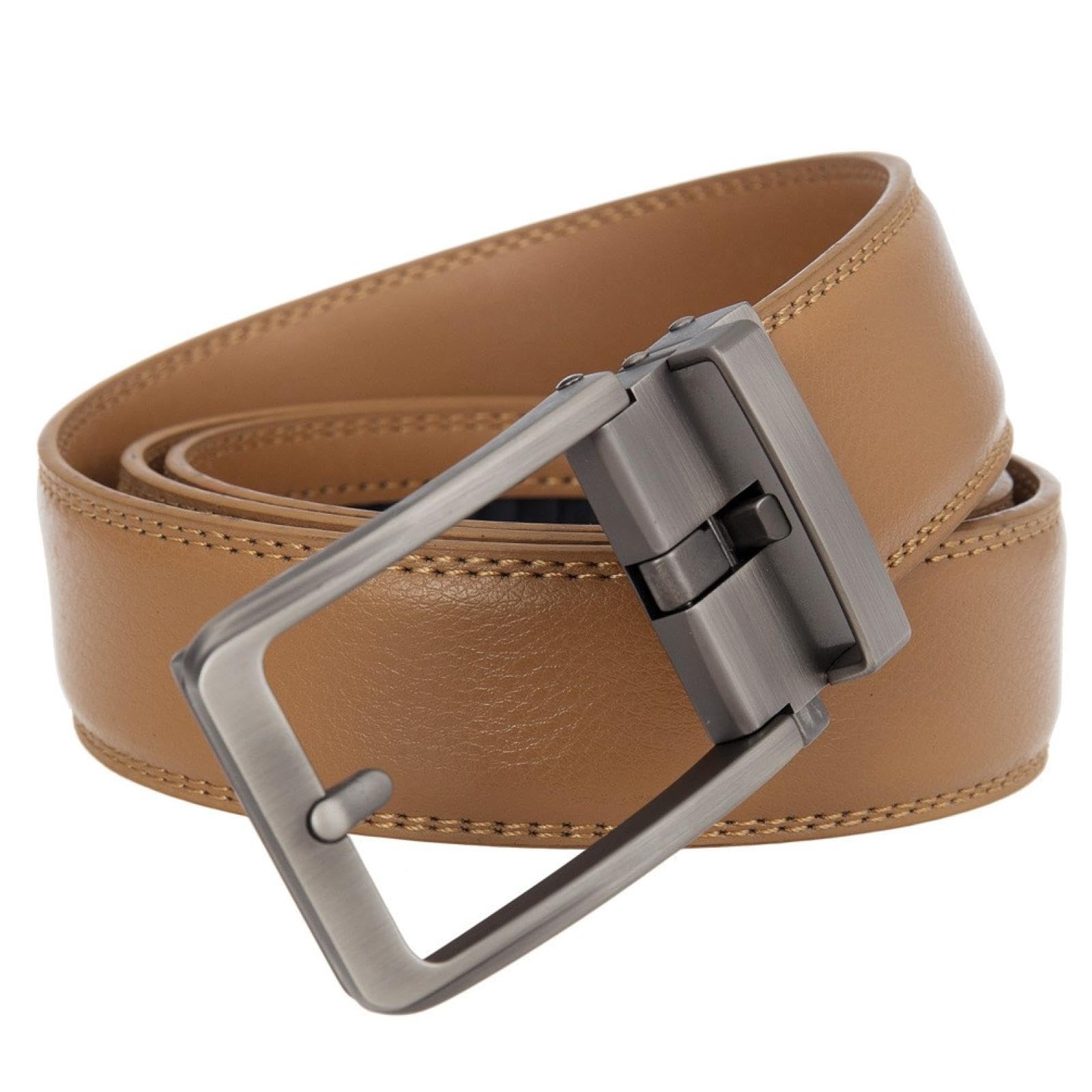 Cinturón de cuero genuino ajustable de lujo para hombre, ancho de 3,5 cm, cintura para traje formal.