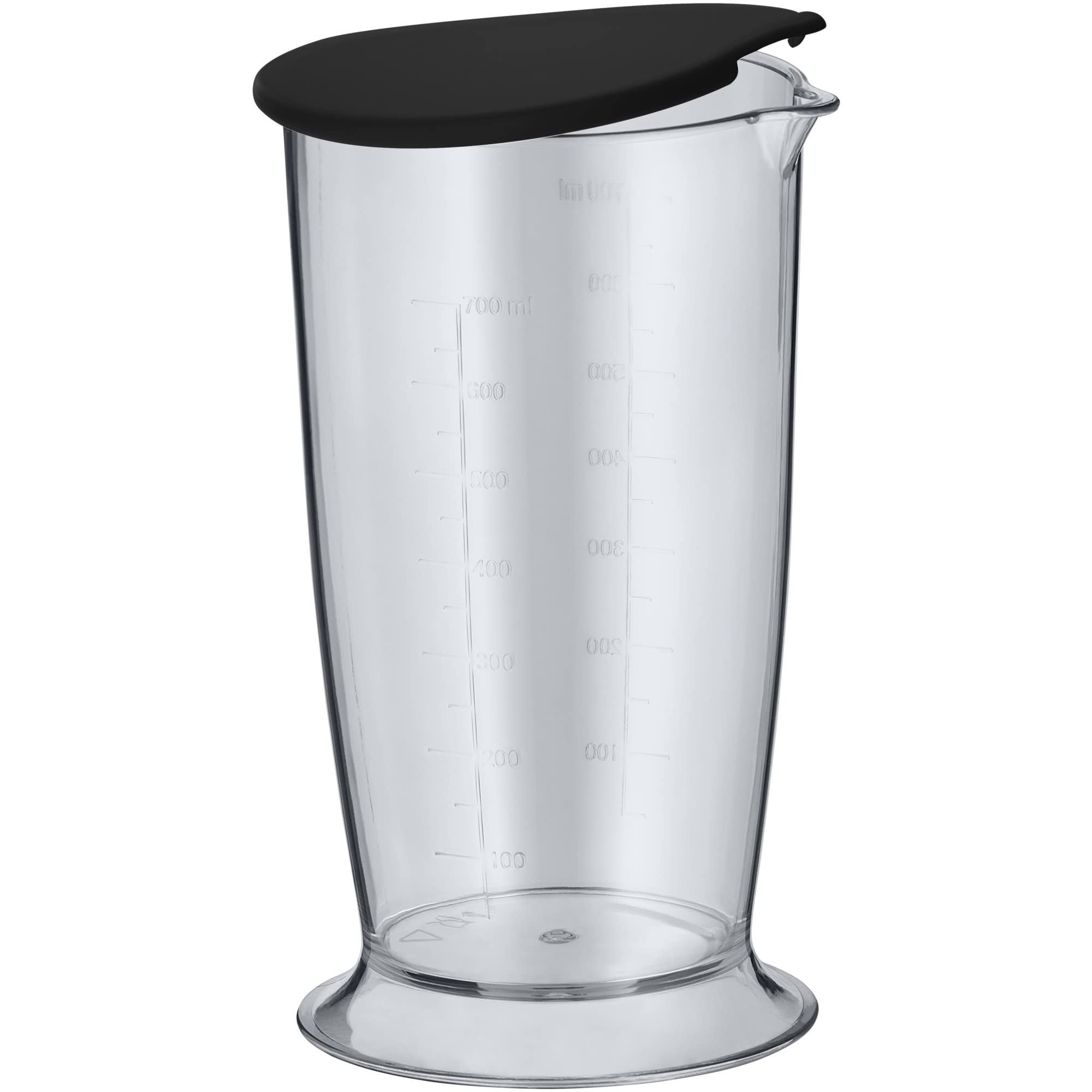 WMF Kult X - Set di 5 frullatori a immersione, frusta, tritatutto, 600 Watt, bacchetta magica con contenitore da 700 ml, in acciaio inox opaco