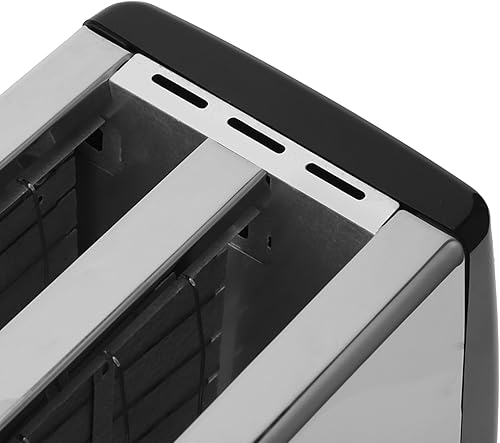 Miniatura 6 de Tostadora de ranura extra ancha de 2 rebanadas, tostadora de acero inoxidable con 6 ajustes de tostada, bandeja extraíble para migas y diseño