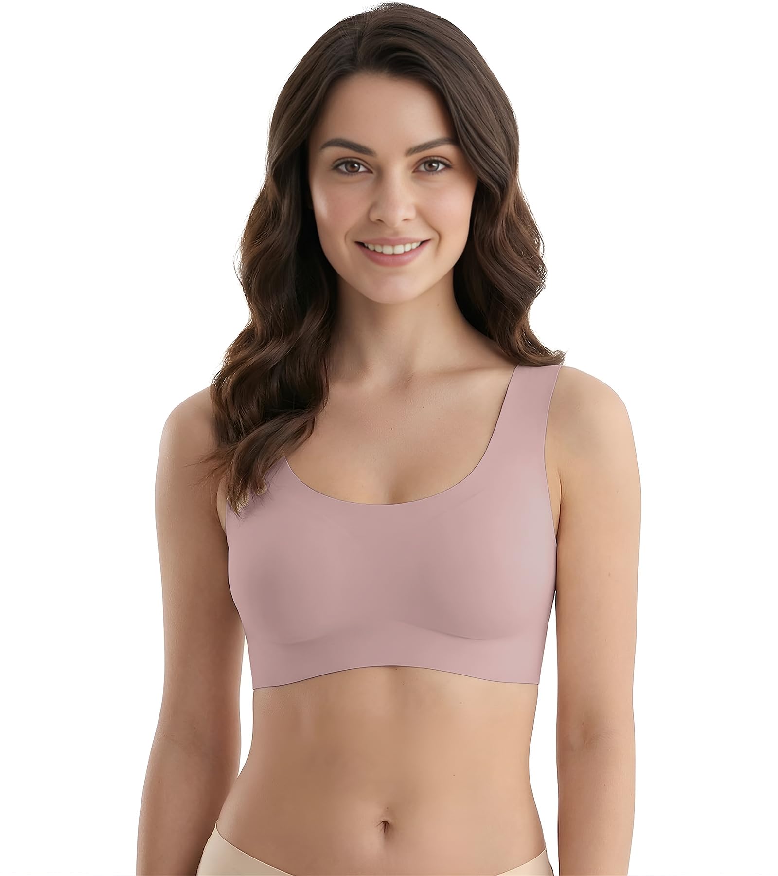 DClub Comfort Revolution Seamless Bra Easy lite Full-Coverage Wireless Everyday Bra with CloudSoft Comfort with Removable Pad.