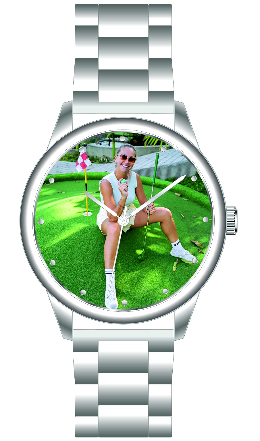 Reloj con foto de regalo de 41 mm, 3 bar, fecha y reloj para hombre con foto personalizada, fabricado en Alemania