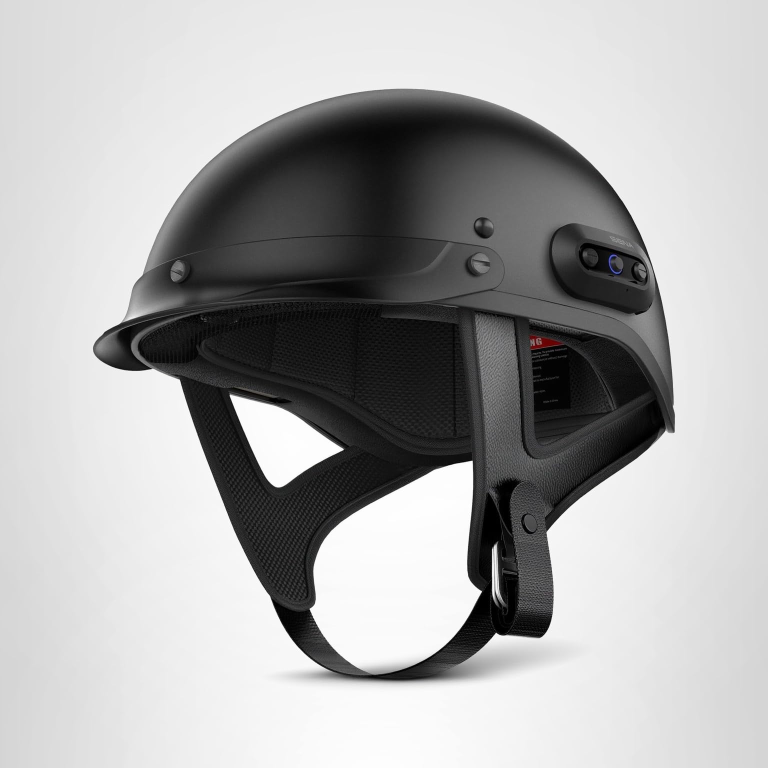 Sena Cavalry 2 Mesh Intercom Enabled Motorcycle Half Helmet, Integrated Communication System (Matte Black, Large) : Pet Supplies