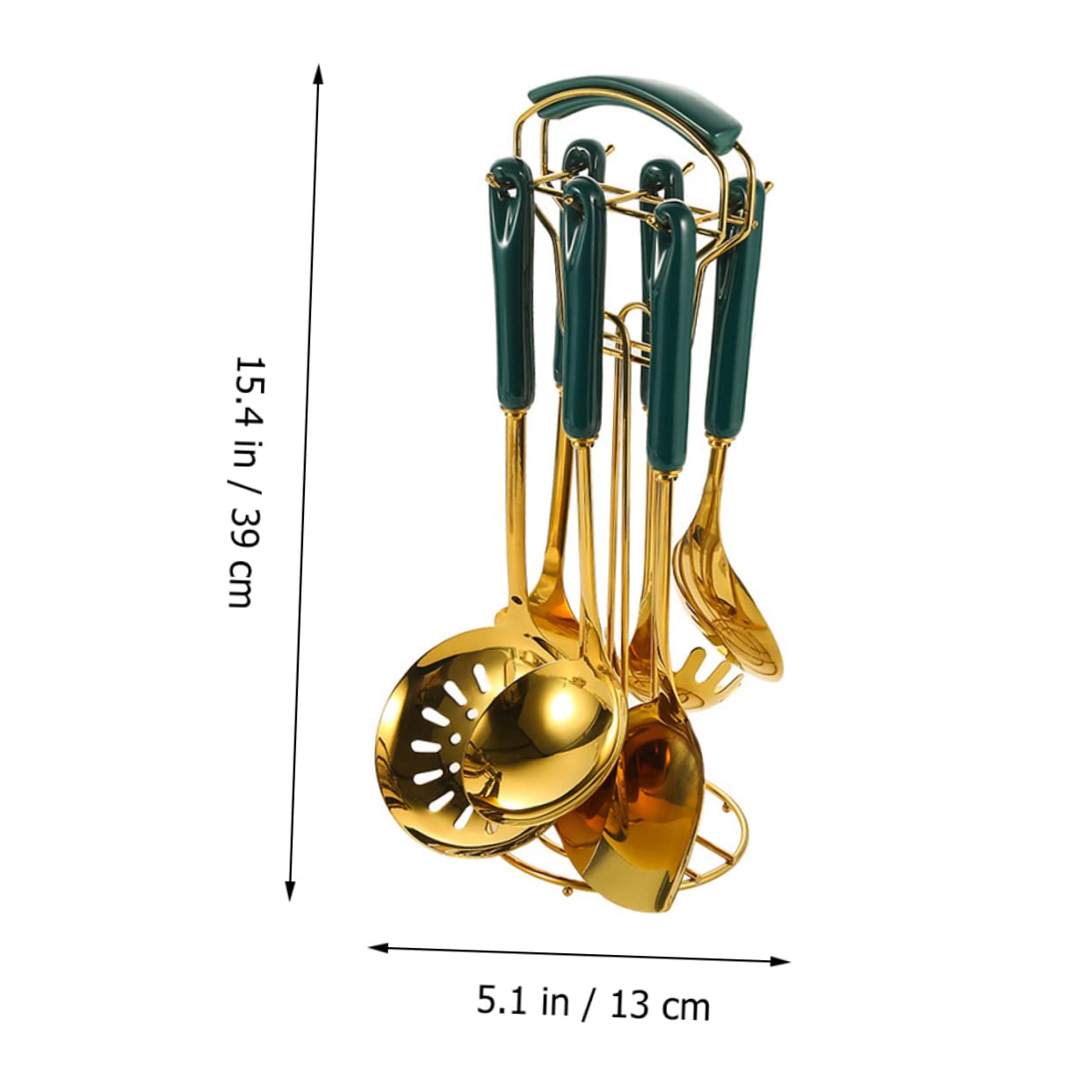 IMIKEYA Edelstahl Kochlöffel mit Spatel und Sieb Küchenutensilien aus Lebensmittelechtem Material Glatte Oberfläche für Einfache Reinigung Schlichtes Design für Küche und Esstisch
