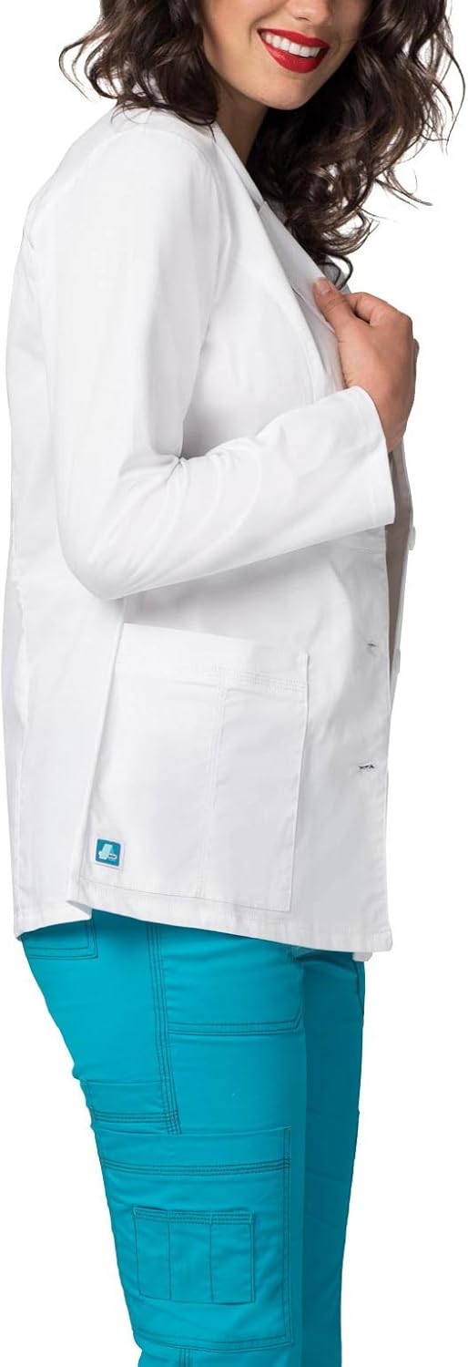 Adar Universal Stretch Lab Coat for Women - 28" Tab-Waist Lab Coat - Image 3