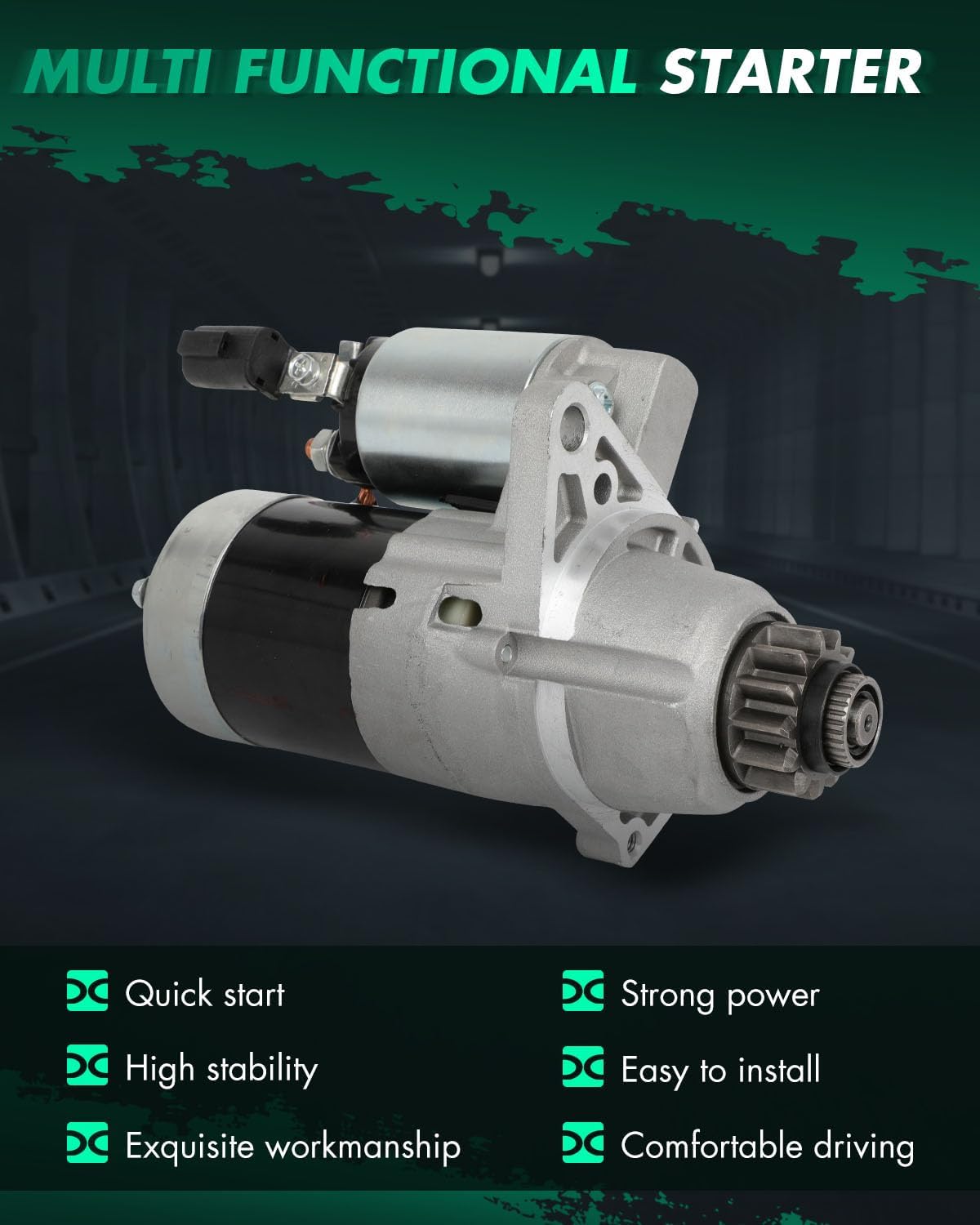 SCITOO Starter Motor fit for Nissan for X-Trail 2.5L 2005-2006 Replacement Starter 17980